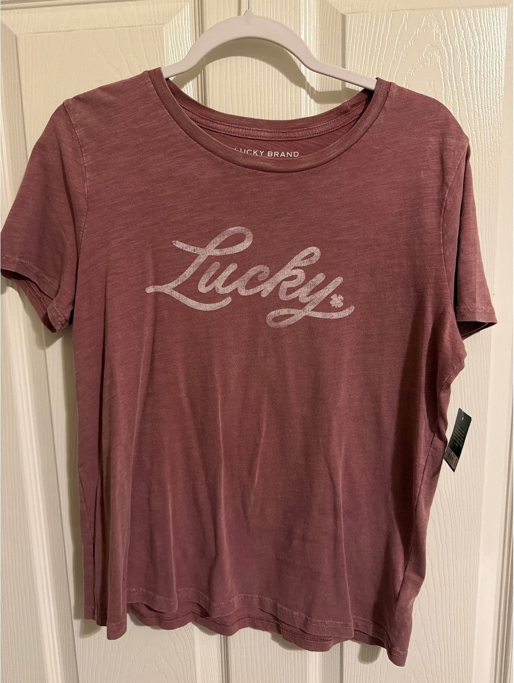Lucky Brand Women's Medium Mauve Graphic T-Shirt